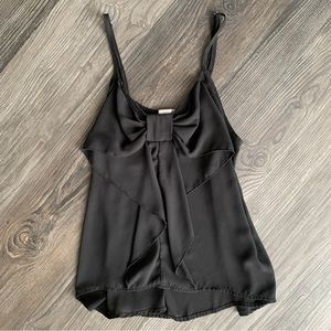 Black Bow Spaghetti Strap Tank Top